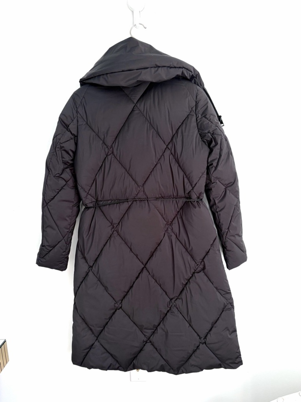 DKNY - Quilted Longline Puffer Coat - Belted Waist - Size S - Picture 2 of 8